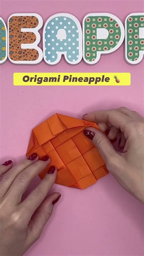 DIY How to make Pineapple 🍍➡️😋/Оригами Ананас Легко/파인애플 종이접기/ORIGAMI LESSON #origamieasy #pineapple