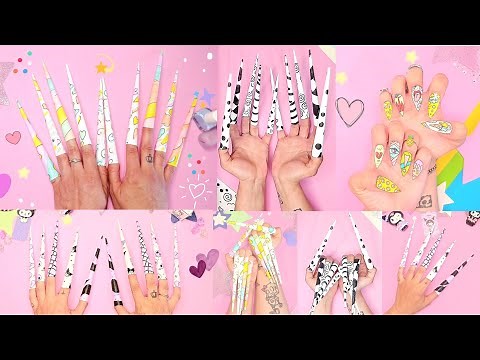 How to make paper nails tutorial / 4 paper nails ideas / Easy DIY/ Easy handmade /Easy paper crafts
