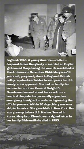 What General Eisenhower Did When He Found Out a Soldier's Wife Was a War Bride With No One