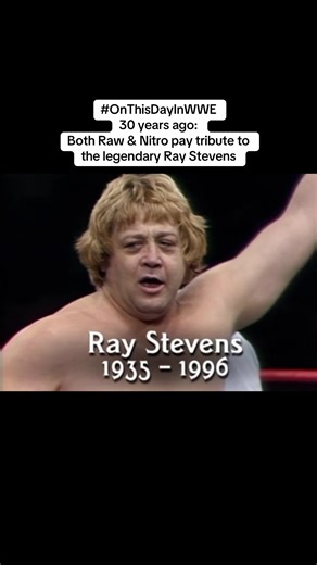 A rare moment of unity from the WWF and WCW But Ray Stevens' career meant that he deserved that - he defined what it meant to be a heel in the ring and on the mic, and won AWA & NWA singles titles and also tag team gold with Pat Patterson and Nick Bockwinkel (the latter team being managed by Bobby Heenan) The 60 year old had died three days earlier from a heart attack in his sleep It was nice to hear Eric Bischoff refer to Ray's work with the Cauliflower Alley Club, a charity that helps wrestler