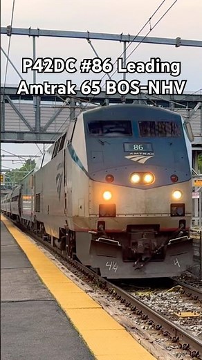 P42DC #86 Leading Amtrak #65 Through The NEC (BOS-NHV) #amtrak #dieselpower #highspeedtrain