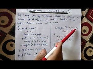 Returning 2 values from a function in C programming Language