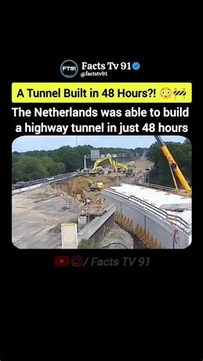 How the Netherlands Built a Highway Tunnel in Just 48 Hours 🚧⚡