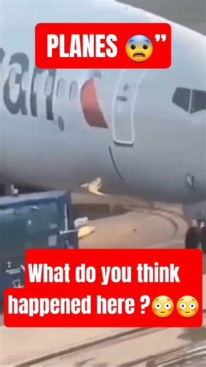 Airplane Tow Bar Snapped! 😳 What Happened Next?#shortvideo #viralreels #explore #trendingshorts
