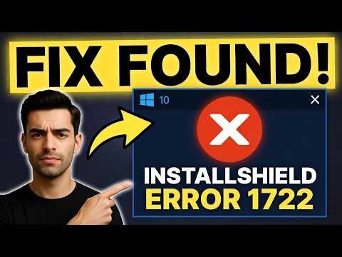 Issue with InstallShield Error 1722 Fix program installation in Windows 10