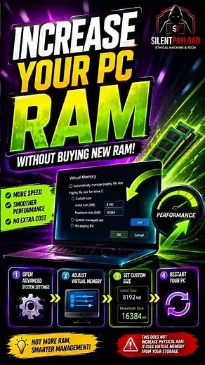 Increase Your PC RAM & PERFORMANCE Without Buying New RAM! 😱