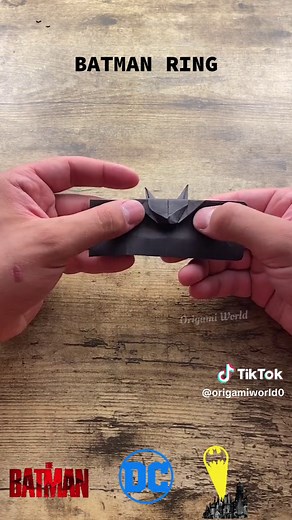 ORIGAMI BATMAN RING TUTORIAL #origami #origamitutorial #origamiworld #papercraft #diy #batman #dccomics #gotham