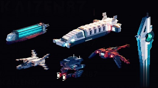 我的世界地图建筑 宇宙飞船系列