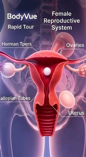 Female Reproductive System in 3D Animation | Anatomy #humananatomy #aiart