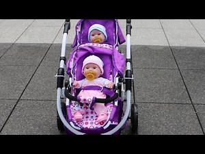 Baby Born Baby Annabell Morning Pram Walk + Twin Baby Dolls & Double Pram | Unboxing and Prend Play