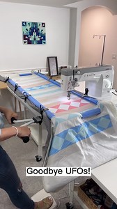 11K views · 61 reactions | Get those quilts up off the table! The Cutie Tabletop Frame makes managing your fabric a breeze. And say goodbye to wrestling your quilt under the needle of your sewing machine. Plus, you can use your domestic machine too! Get yours now for up to 40% off! | Grace Company | Facebook