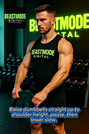 (Step by step - in description) Shoulder Front Raise Tutorial | Perfect Form, | Build Muscle FAST