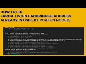 How to fix Error: listen EADDRINUSE: address already in use Kill port IN nodejs
