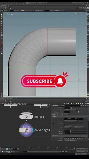 Bridge Edge Loops in Houdini in 15 seconds! #3dmodeling #houdinitutorial #houdinifx