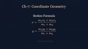 Coordinate Geometry 😊 | Class 10 Maths Chapter 7 All Important Formulas #maths #codematrixvishal #formula #geometry #mathematics | Codematrixvishal