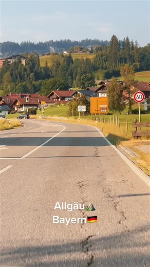 Scenic Curving Road in Algau, Bavaria