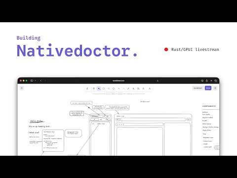 building nativedoctor // rust gui with gpui