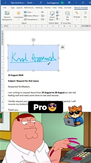 Hidden Microsoft Word trick you probably don’t know! 🤫\nDigitally sign documents in Word without pri