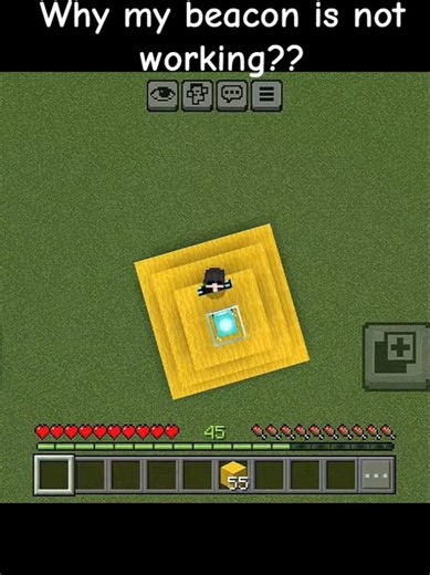 why my beacon is not working?? #minecraft #mojang