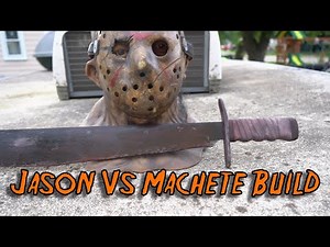 Morningside Sanitarium Jason Vs Freddy haunt friendly machete replica prop build Voorhees