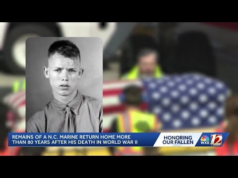 North Carolina Marine's remains return home after 80 years