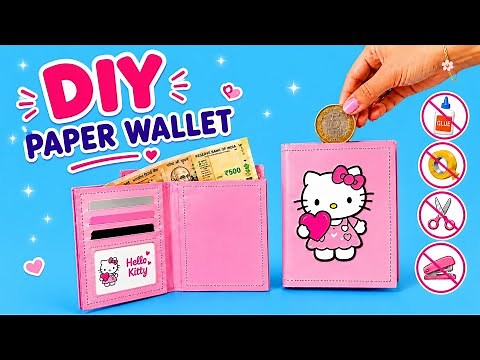 DIY Paper Wallet 🎀 | No Glue No Scissors | Easy Origami Paper Craft | DIY School Stationery