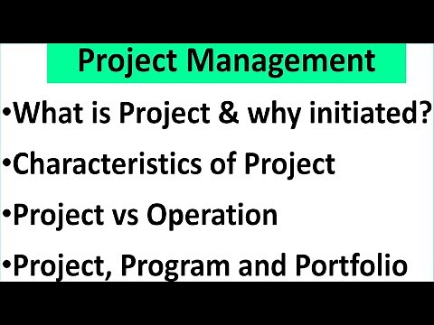 Introduction to Project Management | Definition | Characteristics | program | Portfolio
