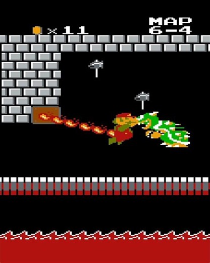 Mario GE Bros 6-4 Castle Level Gameplay | Retro NES Action