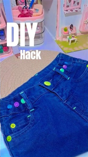 Diy Quick Idea For Your Loose Jeans |HACK & EASY| #hack #loose #ideas #diy #ytshorts #shorts