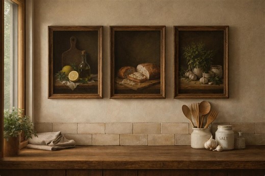 Rustic Kitchen Printable Set, Vintage Kitchen Wall Art, Moody Food Still Life, Farmhouse Kitchen Decor, Digital Download - Etsy