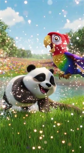 The Dancing Panda: Pim Pom Pom! #ChildrensSongs #musicforkids