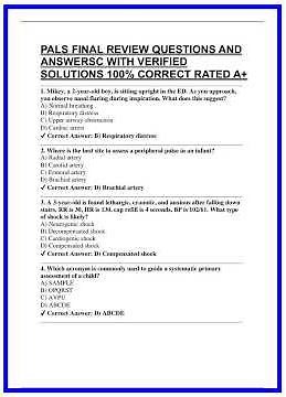 PALS FINAL REVIEW QUESTIONS AND ANSWERSC WITH VERIFIED SOLUTIONS 100 CORRECT RATED A 636x882