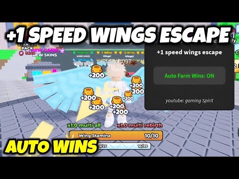 +1 Speed Wings Escape Op Script - Auto Farm Wins 