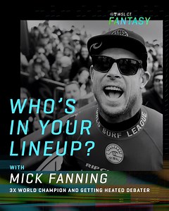 Swipe to see who’s in Mick Fanning's Fantasy lineup! Build your dream team ahead of the Rip Curl Newcastle Cup, wsl.tv/mickspicks. | World Surf League