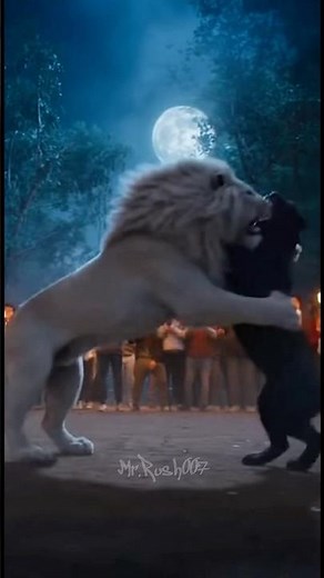 White Lion vs Black Jaguar – Light vs Darkness|The Legendary Battle of Beasts! #epicmoments #shorts