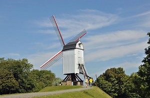 Windmill De Bonne Chiere in Brugge, Belgium