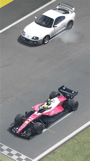 Lewis Hamilton Ferrari F1 2026 vs Toyota Supra MKIV at Monza | Top Speed Drag Race
