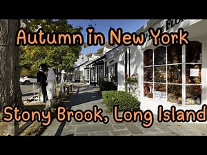 [4K] POV WALK - Stony Brook Village in the AUTUMN🎃