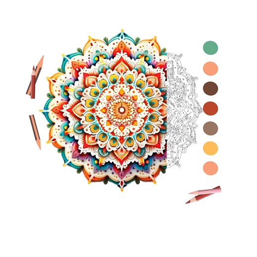 Mandala Color by Number for Adult ,paint by Number Procreate (digital Download) 53 - Etsy UK