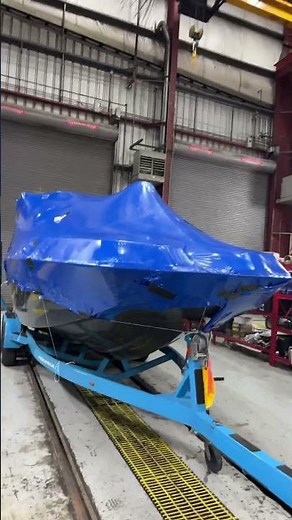 Shrink wrapping boats for the winter #winterizing #boats