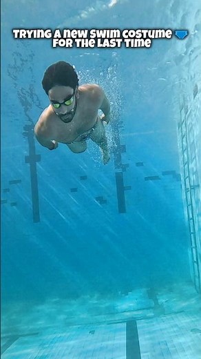 Trying a V-Shape Swimming Costume Gifted by a Follower 🏊🏻 #swimming #vlog #swimmingpool #underwater