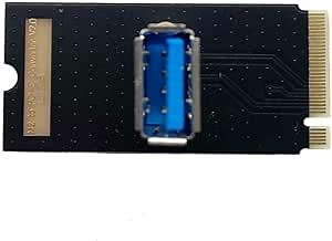 NGFF M.2 to USB Converter, M.2 to PCI-e Connector Molex Riser Adapter for GPU (Black)