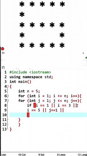 C++ Star Pattern Trick 🤯 | Print Amazing Pattern Using Nested Loops ⭐ | C++ Pattern Program