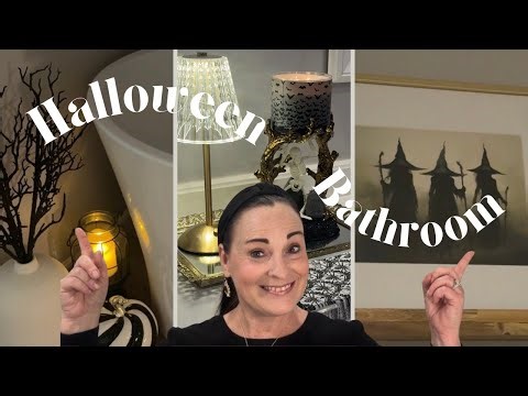 HALLOWEEN BATHROOM DECORATE WITH ME/HALLOWEEN DECORATING IDEAS/BEAUTIFUL HALLOWEEN SPOOKY BATHROOM
