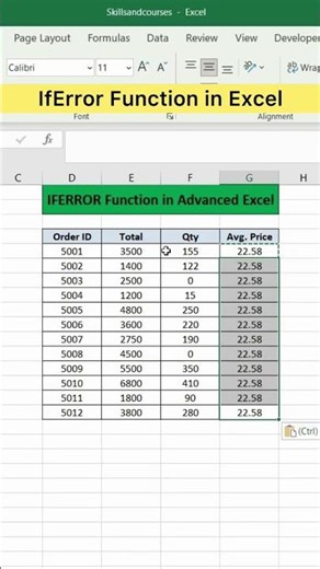 IfError Function in Advanced Excel | 350 Excel Formulas #4 #excel #exceltutorial #exceltips