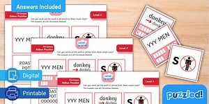 Fun Christmas Rebus Puzzle Cards Pack