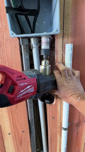 Water tite hose connector installation. An electrical circuit will come out of this box to an outlet