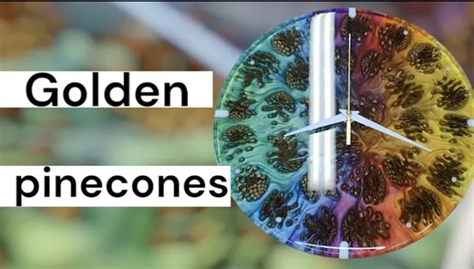 DIY Amazing Gold-Painted Pine Cone & Resin Epoxy Art