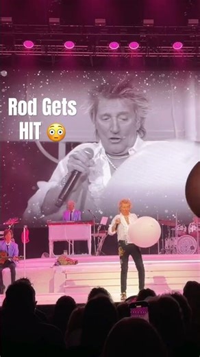 Rod Stewart Gets Hit… Still Singing 😳 #viral