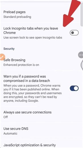 Easily lock your Chrome Incognito session on Android ||#shorts​#viral​#incognito​